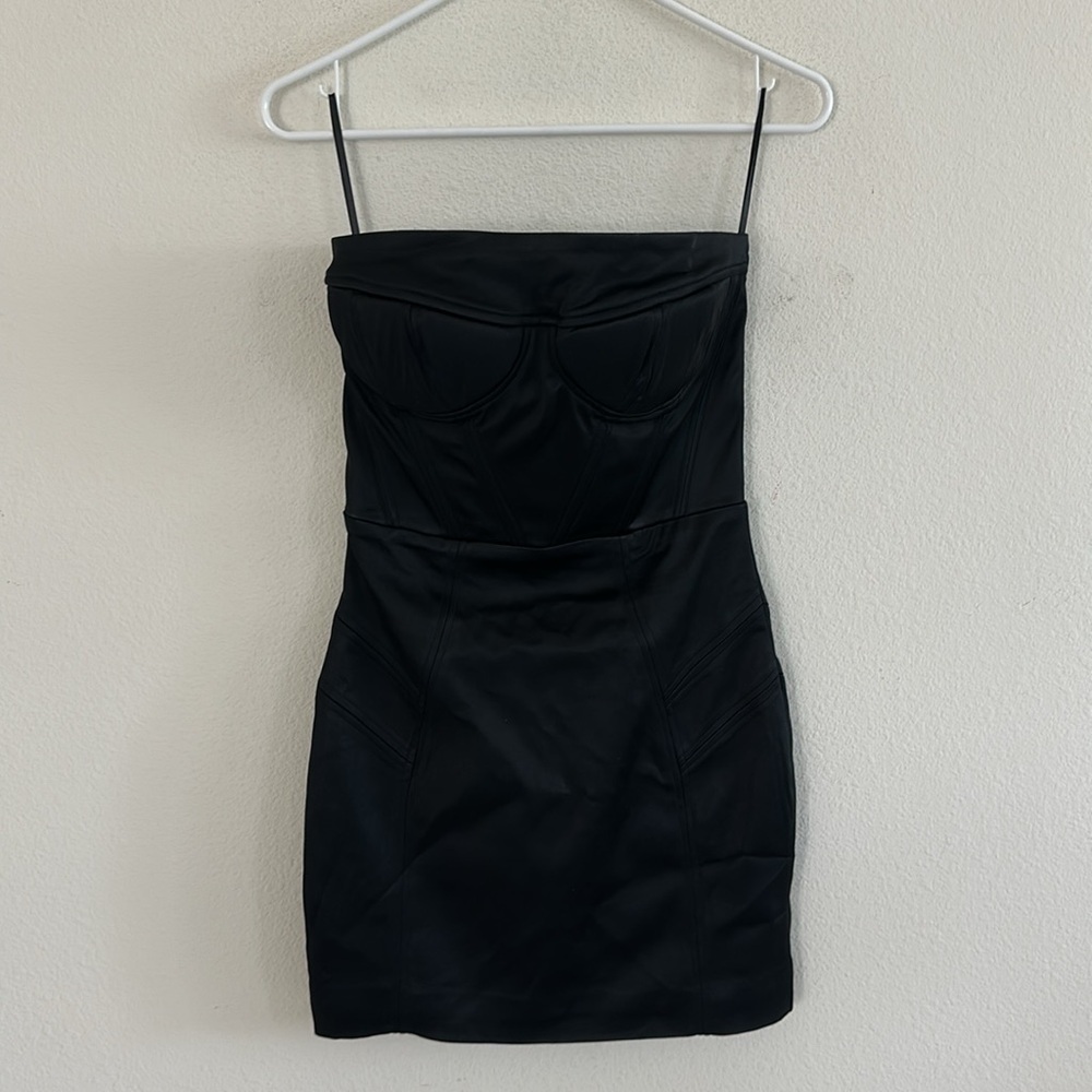 Heiress Black Exposed Seam Corset Mini Dress